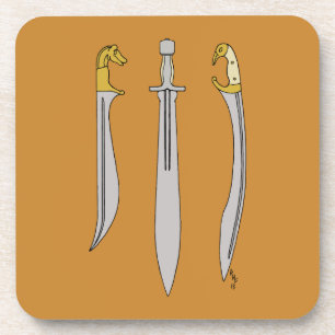 Three Ancient Greek Swords Coaster