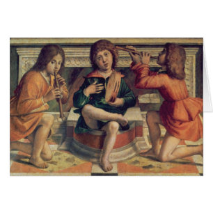 Three angel musicians