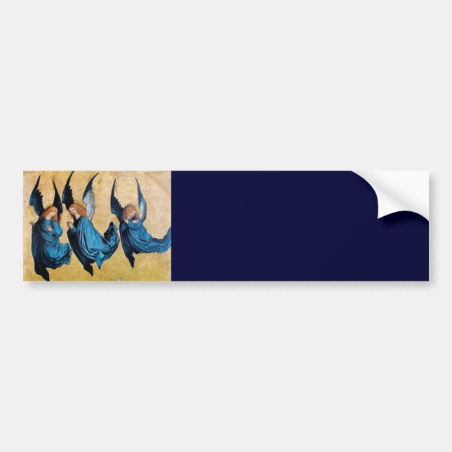 THREE ANGELS IN BLUE BUMPER STICKER (Front)