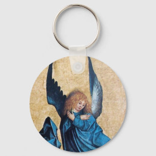 THREE ANGELS IN BLUE KEY RING