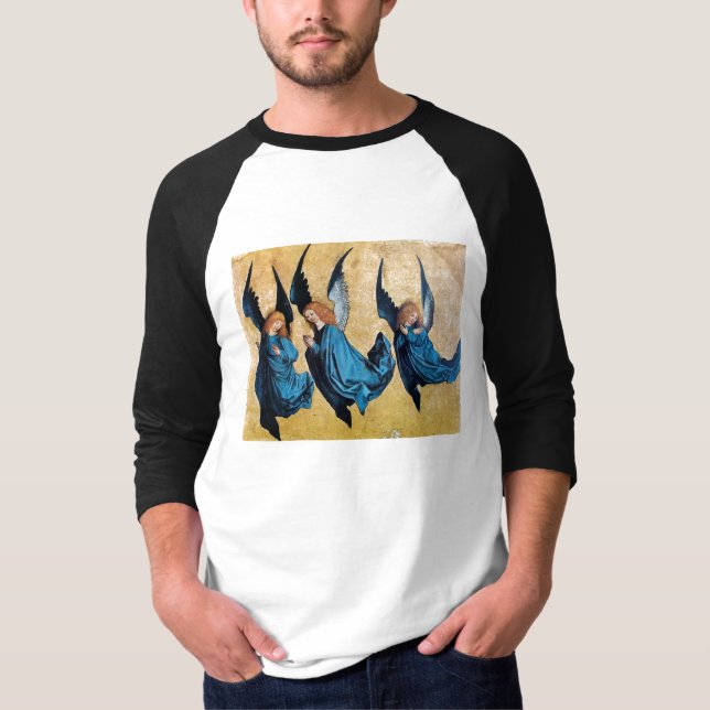 THREE ANGELS IN BLUE T-Shirt (Front)