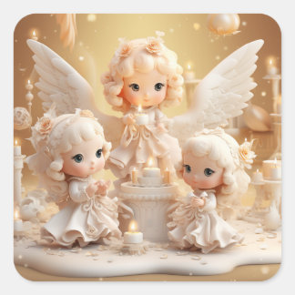 Three Angels Square Sticker