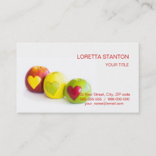 Three apples business card