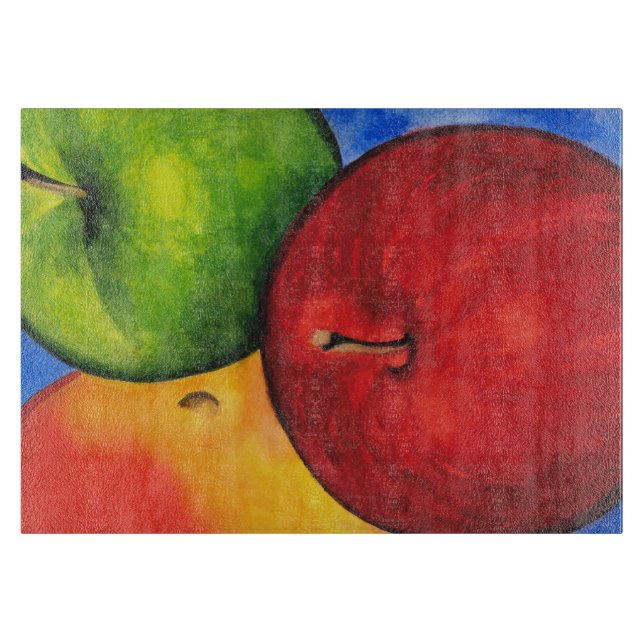 Three Apples Cutting Board (Front)