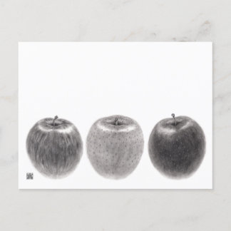 Three Apples Side Holiday Postcard