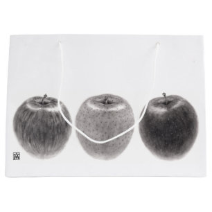 Three Apples Side Large Gift Bag