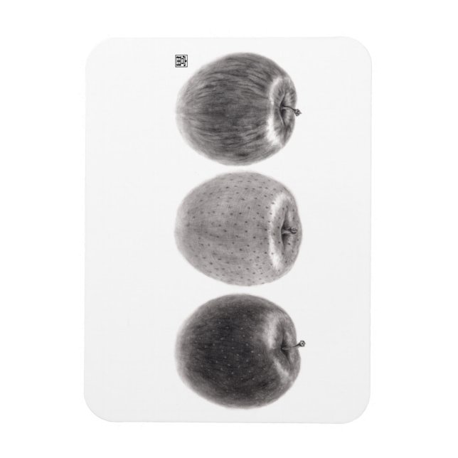 Three Apples Side Magnet (Vertical)
