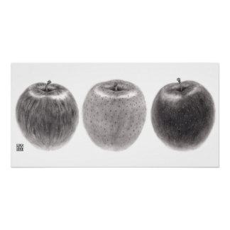 Three Apples Side Poster