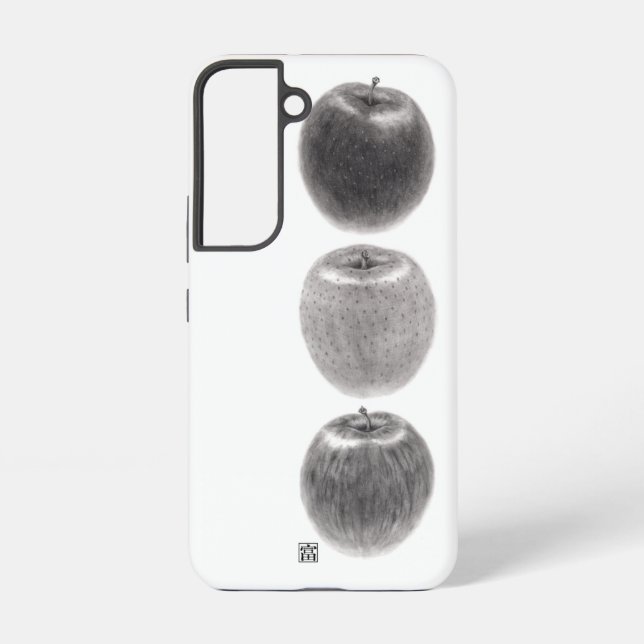 Three Apples Vertical Samsung Galaxy S22 Case (Back)
