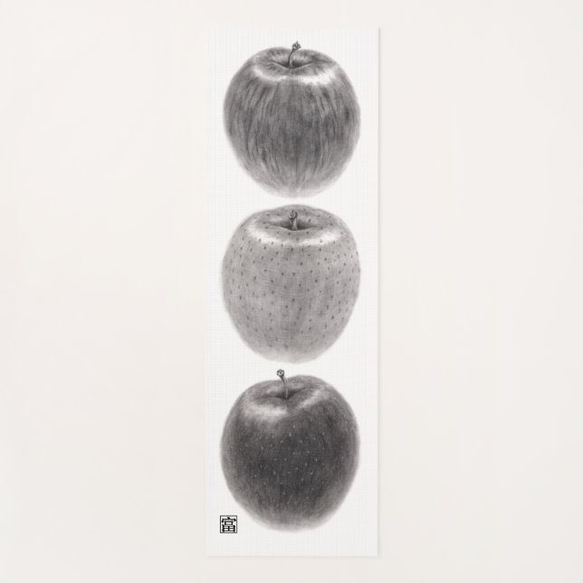 Three Apples Vertical Yoga Mat (Front)