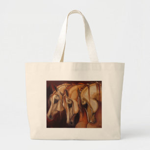 Three Arabians Large Tote Bag