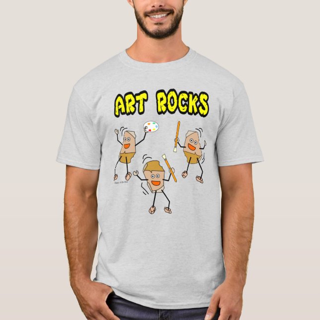 Three Art Rocks T-Shirt (Front)