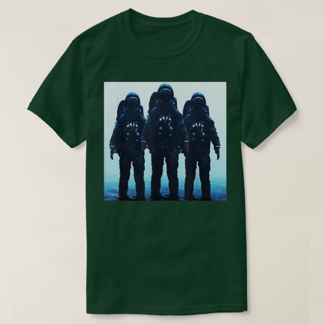 Three Astronauts in the ocean  T-Shirt (Design Front)