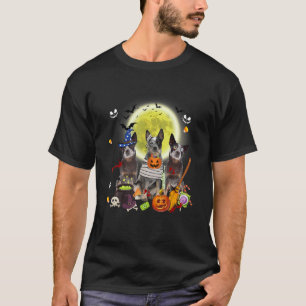 Three Australian Cattle Dogs Witch Scary Mummy Hal T-Shirt