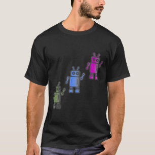 Three Awesome Retro Robots T-Shirt
