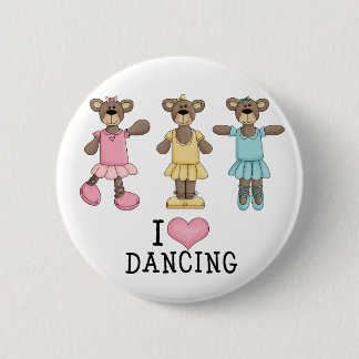 Three Ballet Bears 6 Cm Round Badge