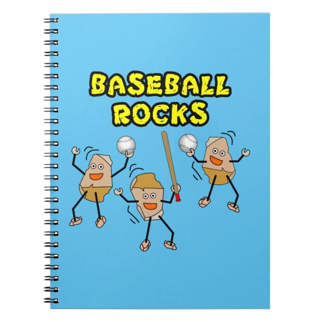 Three Baseball Rocks Notebook (Front)