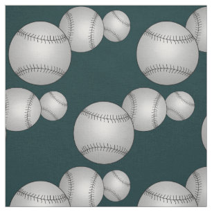 Three Baseballs Fabric
