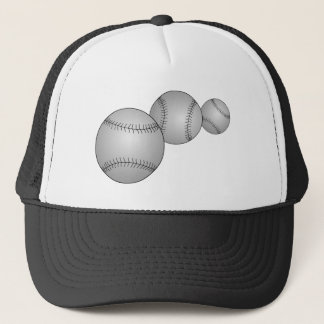Three Baseballs Trucker Hat