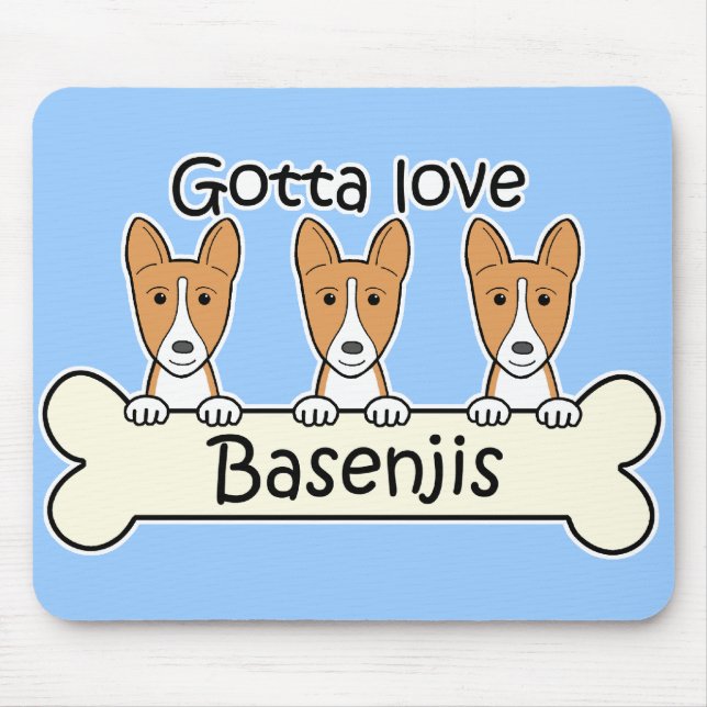 Three Basenjis Mouse Pad (Front)