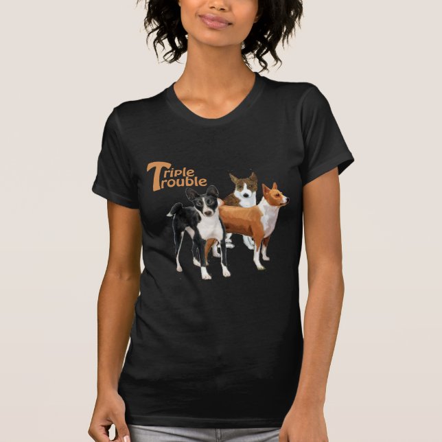 three basenjis T-Shirt (Front)