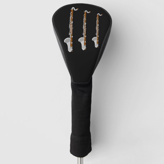 Three Bass Clarinets Golf Head Cover (Front)