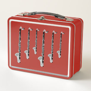 Three Bass Clarinets Metal Lunch Box