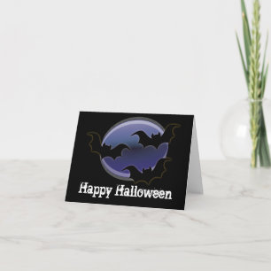 Three Bats::Happy Halloween Card