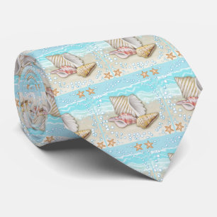 Three Beach Seashells Tie