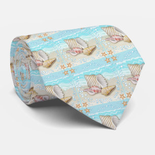 Three Beach Seashells Tie