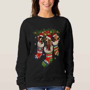 Three Beagles In Sock Christmas Santa X Mas Dog Sweatshirt