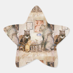 Three Bears No Goldie Star Sticker