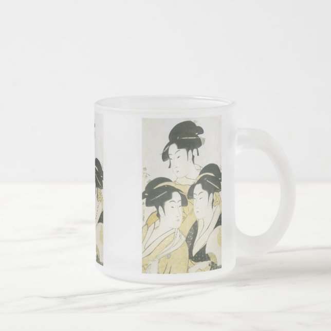 Three Beauties, Utamaro, 1790s Mug (Right)