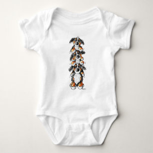 Three Bernese Mountain Dogs Cartoon Baby Bodysuit