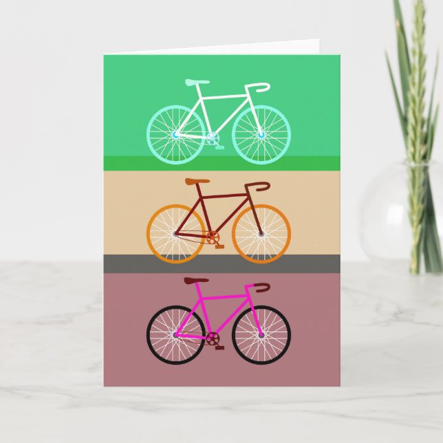 Three Bicycles Card (Front)