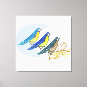 Three Birds Canvas Print