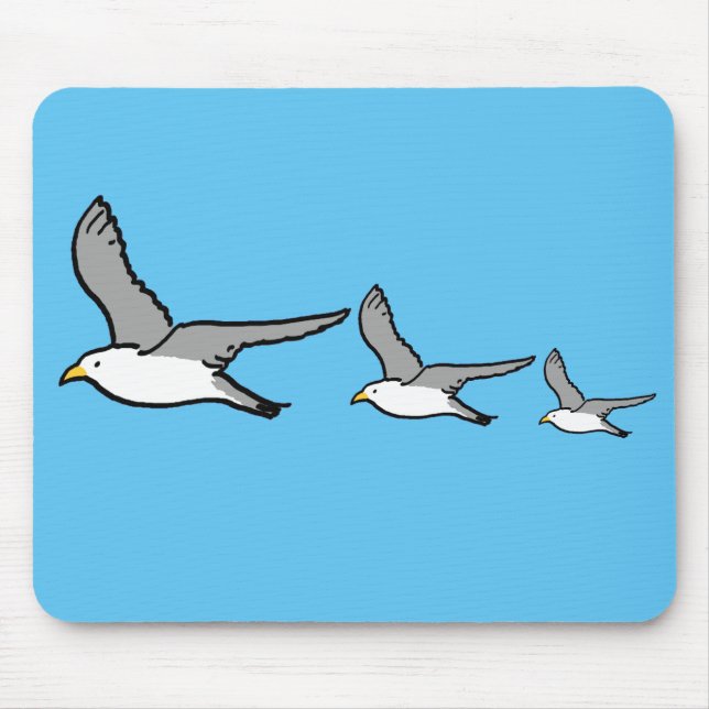 Three Birds Flying High Mouse Pad (Front)