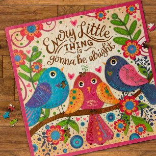 Three Birds Fun Cute Subscriber Collab Jigsaw Puzzle
