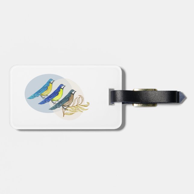 Three Birds Luggage Tag (Back Horizontal)