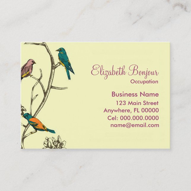 Three Birds Talking ~ Business Cards (Front)