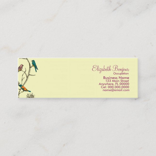 Three Birds Talking ~ Business Cards (Front)