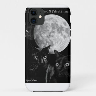 Three black cats and the moon Case-Mate iPhone case