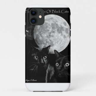 Three black cats and the moon Case-Mate iPhone case