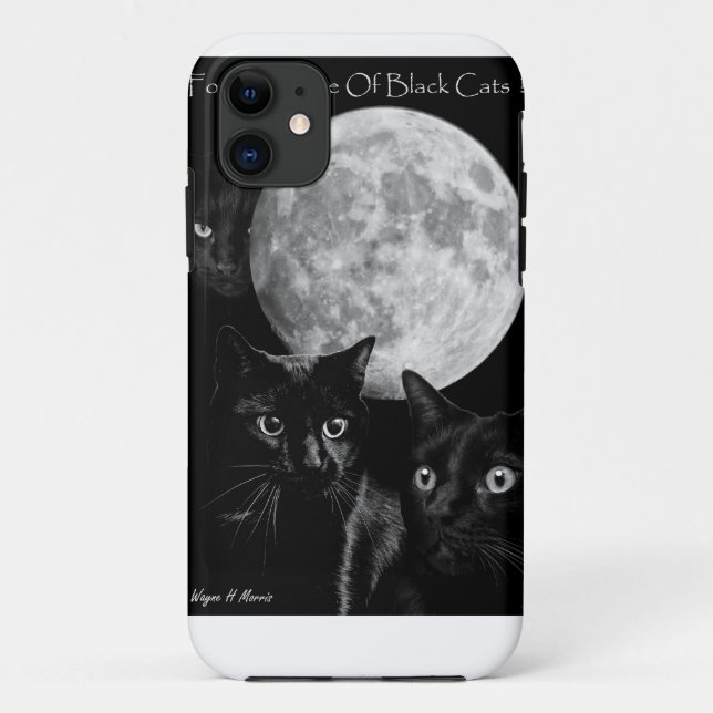 Three black cats and the moon Case-Mate iPhone case (Back)
