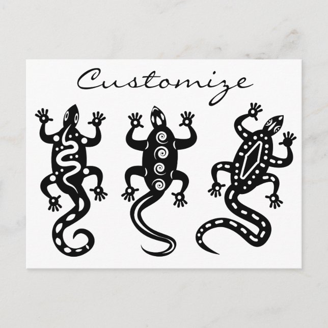 Three Black Lizards Thunder_Cove Southwest Style Postcard (Front)