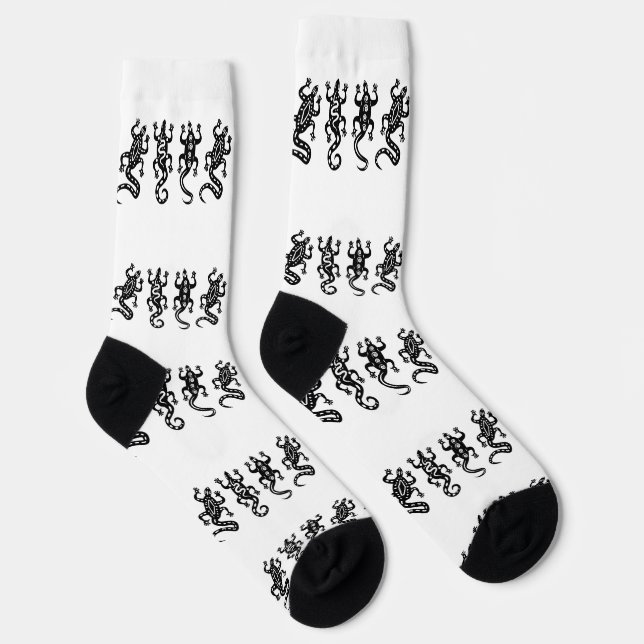 Three Black Lizards Thunder_Cove Southwest Style Socks (Right)