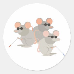 Three Blind Mice Classic Round Sticker