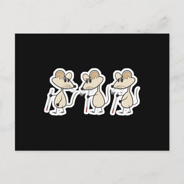 three blind mice postcard (Front)