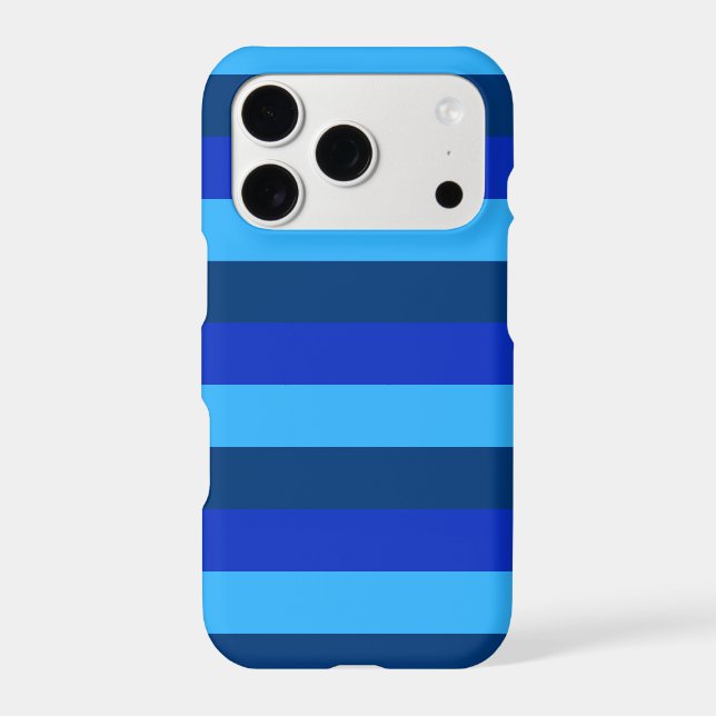 Three blue colours horizontal stripes pattern (Back)