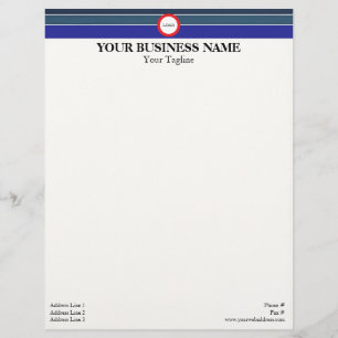 Three Blue Lines Custom Letterhead